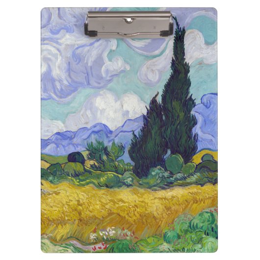 Vincent Van Gogh - Weizenfeld mit Zypressen Klemmbrett (Vorderseite)