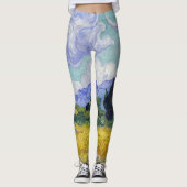Vincent Van Gogh - Weizenfeld mit Zypressen Leggings (Vorderseite)