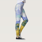 Vincent Van Gogh - Weizenfeld mit Zypressen Leggings (Rechts)