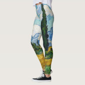 Vincent Van Gogh - Weizenfeld mit Zypressen Leggings (Links)