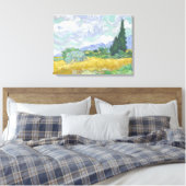 Vincent Van Gogh, Weizenfeld mit Zypressen Leinwanddruck (Insitu (Schlafzimmer))