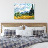 Vincent Van Gogh - Weizenfeld mit Zypressen Leinwanddruck (Insitu (Schlafzimmer))
