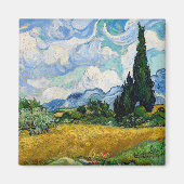 Vincent Van Gogh - Weizenfeld mit Zypressen Magnet (Vorne)