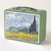 Vincent Van Gogh - Weizenfeld mit Zypressen Metall Brotdose (Vorderseite)