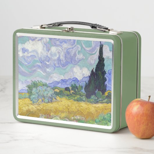 Vincent Van Gogh - Weizenfeld mit Zypressen Metall Brotdose (Beispiel)