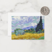 Vincent Van Gogh - Weizenfeld mit Zypressen Mitteilungskarte (Vorderseite/Rückseite Beispiel)