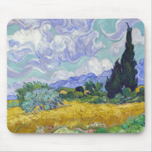 Vincent Van Gogh - Weizenfeld mit Zypressen Mousepad