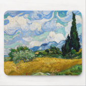 Vincent Van Gogh - Weizenfeld mit Zypressen Mousepad (Vorne)