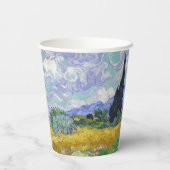 Vincent Van Gogh - Weizenfeld mit Zypressen Pappbecher (Rückseite)