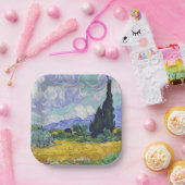 Vincent Van Gogh - Weizenfeld mit Zypressen Pappteller (Party)