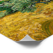 Vincent Van Gogh - Weizenfeld mit Zypressen Poster (Ecke)