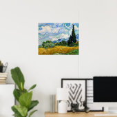 Vincent Van Gogh - Weizenfeld mit Zypressen Poster (Heimbüro)