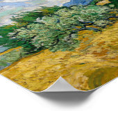 Vincent van Gogh - Weizenfeld mit Zypressen Poster (Ecke)