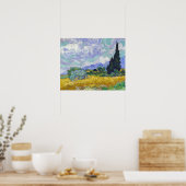 Vincent Van Gogh - Weizenfeld mit Zypressen Poster (Küche)