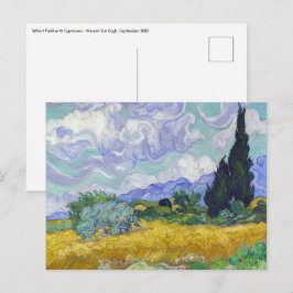 Vincent Van Gogh - Weizenfeld mit Zypressen Postkarte