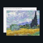 Vincent Van Gogh - Weizenfeld mit Zypressen Postkarte<br><div class="desc">Weizenfeld mit Zypressen / Champ de ble avec cypres - Vincent Van Gogh,  September 1889</div>