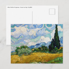 Vincent Van Gogh - Weizenfeld mit Zypressen Postkarte