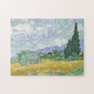 Vincent Van Gogh, Weizenfeld mit Zypressen Puzzle