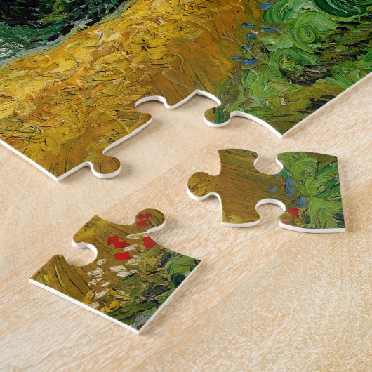 Vincent Van Gogh - Weizenfeld mit Zypressen Puzzle (Seite)