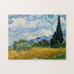 Vincent Van Gogh - Weizenfeld mit Zypressen Puzzle