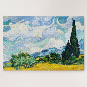 Vincent Van Gogh Weizenfeld mit Zypressen Puzzle