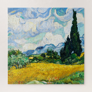 Vincent Van Gogh Weizenfeld mit Zypressen Puzzle