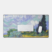 Vincent Van Gogh - Weizenfeld mit Zypressen Schreibtischunterlage (Tastatur & Maus)