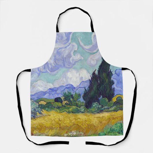 Vincent Van Gogh - Weizenfeld mit Zypressen Schürze (Vorderseite)