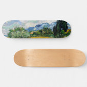 Vincent Van Gogh - Weizenfeld mit Zypressen Skateboard (Horizontal)