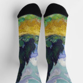 Vincent Van Gogh - Weizenfeld mit Zypressen Socken (Oben)