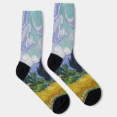 Vincent Van Gogh - Weizenfeld mit Zypressen Socken (Rechts)