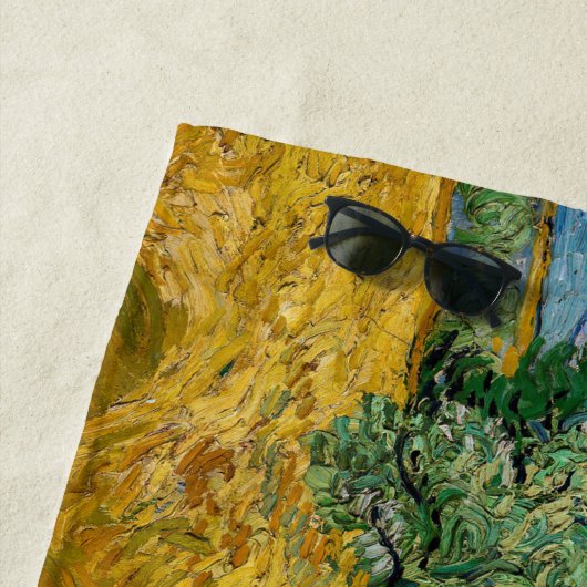 Vincent Van Gogh - Weizenfeld mit Zypressen Strandtuch (Beispiel)
