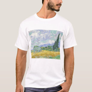 Vincent Van Gogh, Weizenfeld mit Zypressen T-Shirt
