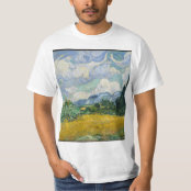 Vincent van Gogh Weizenfeld mit Zypressen Langarmshirt