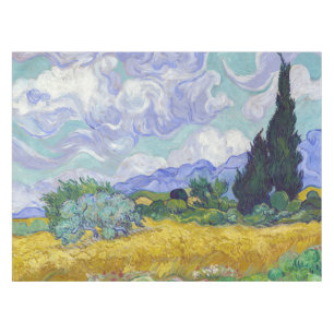 Vincent Van Gogh - Weizenfeld mit Zypressen Tischdecke