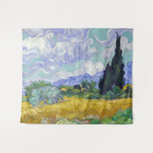 Vincent Van Gogh - Weizenfeld mit Zypressen Wandteppich