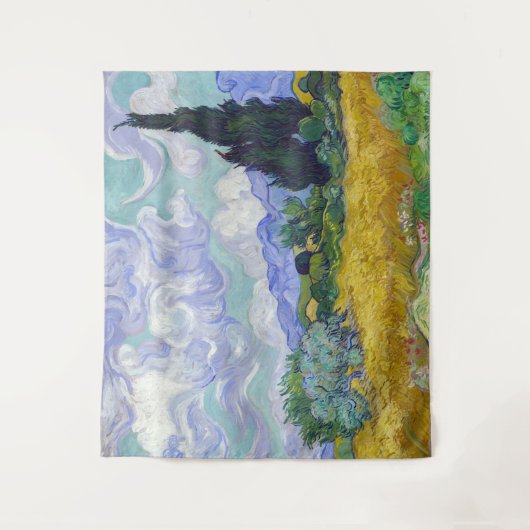 Vincent Van Gogh - Weizenfeld mit Zypressen Wandteppich (Vorderseite)