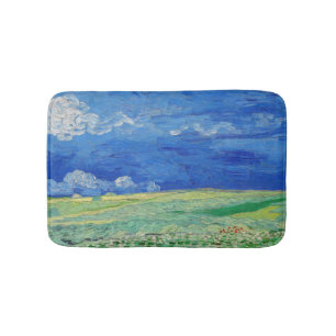 Vincent van Gogh - Weizenfelder unter Gewitterwolk Badematte