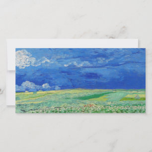 Vincent van Gogh - Weizenfelder unter Gewitterwolk Dankeskarte