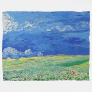 Vincent van Gogh - Weizenfelder unter Gewitterwolk Fleecedecke