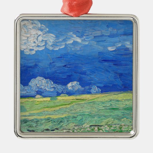 Vincent van Gogh - Weizenfelder unter Gewitterwolk Ornament Aus Metall (Vorne)