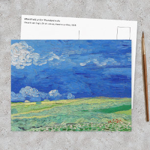 Vincent van Gogh - Weizenfelder unter Gewitterwolk Postkarte