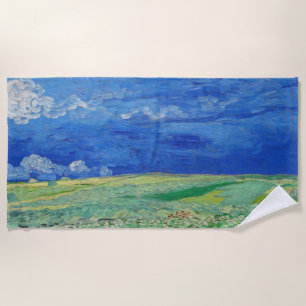 Vincent van Gogh - Weizenfelder unter Gewitterwolk Strandtuch