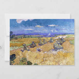 Vincent van Gogh - Weizenstapel mit Schnittern Einladung