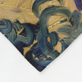 Vincent van Gogh - Weizenstapel mit Schnittern Fleecedecke (Ecke)