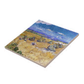 Vincent van Gogh - Weizenstapel mit Schnittern Fliese (Seite)