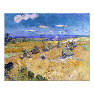 Vincent van Gogh - Weizenstapel mit Schnittern Fotodruck