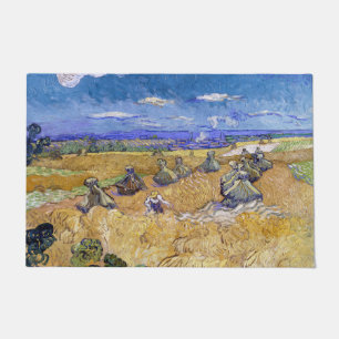 Vincent van Gogh - Weizenstapel mit Schnittern Fußmatte