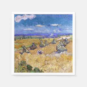 Vincent van Gogh - Weizenstapel mit Schnittern Serviette
