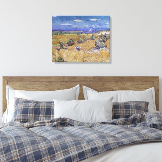 Vincent van Gogh - Weizenstapel mit Sensenmann Leinwanddruck (Insitu (Schlafzimmer))